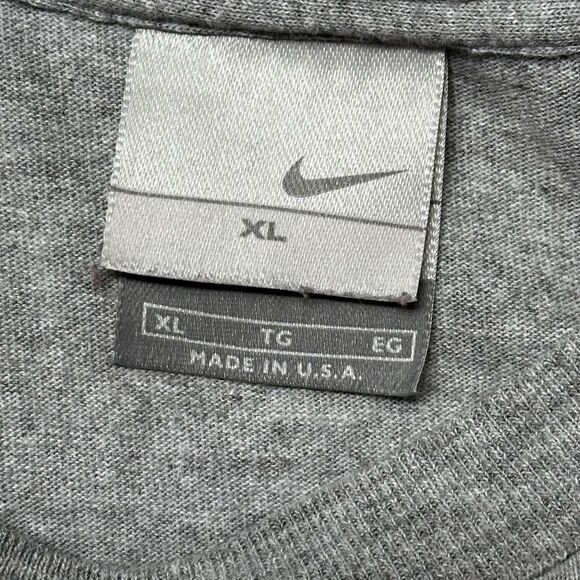 Vintage Nike Long Sleeve Shirt Men’s XL Gray Red Logo Made In USA 90s Y2K - Picture 6 of 12